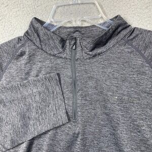 Tesla 1/4 Zip Shirt‎ Adult Large Gray Long Sleeve Lightweight Top Electric Cars